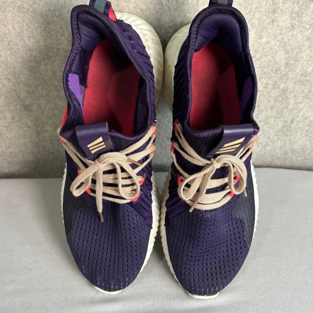 Adidas Alphabounce Beyond Mens 10.5 Purple Mesh Athletic Running Shoes‎ F35396